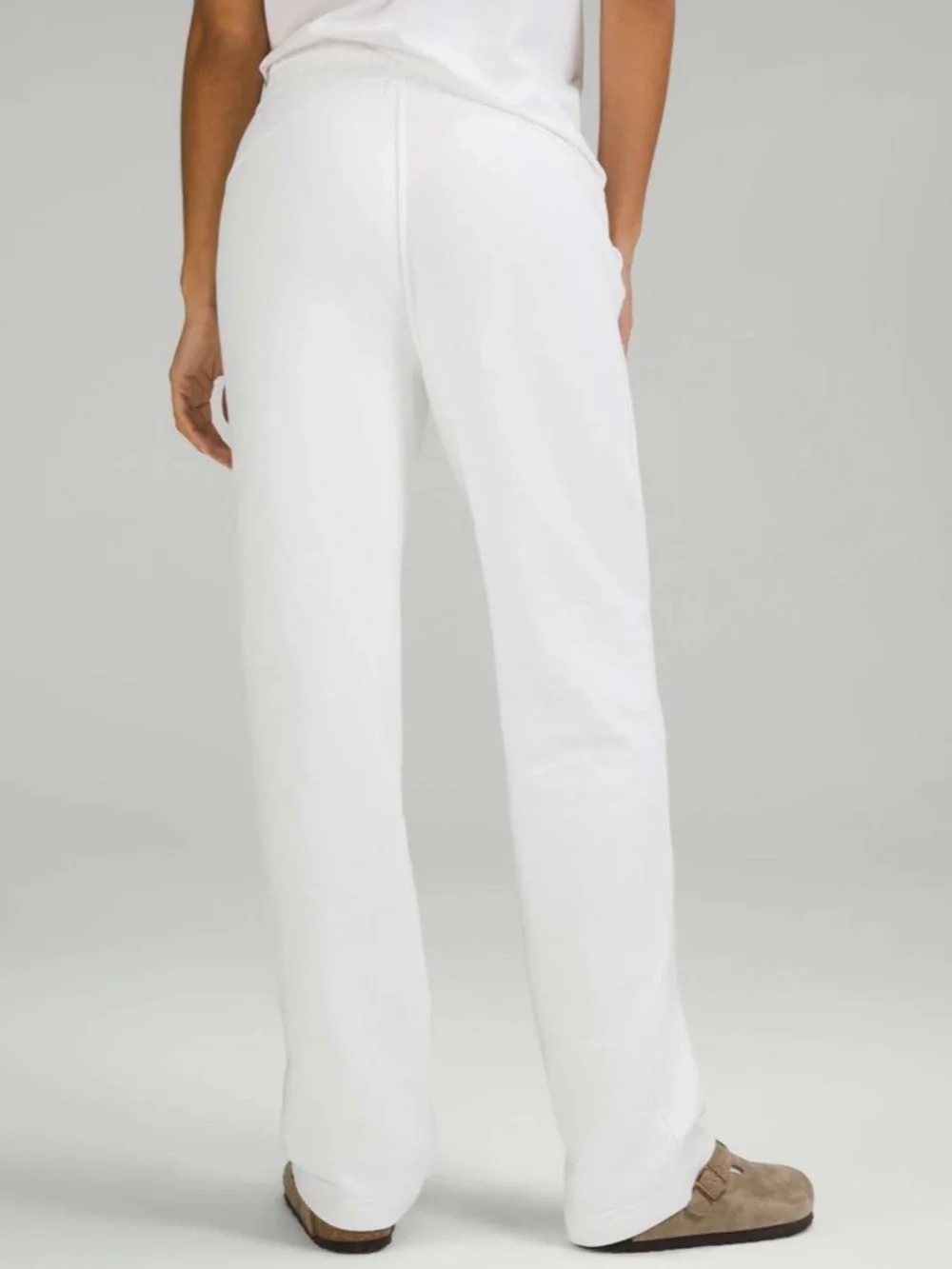 Lululemon Loungeful Straight Leg Pant Lounge Fleece Sweatpants White Size 10